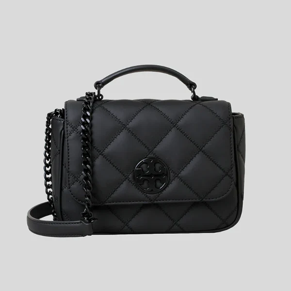 Tory Burch Willa Mini Top Handle Black Gun