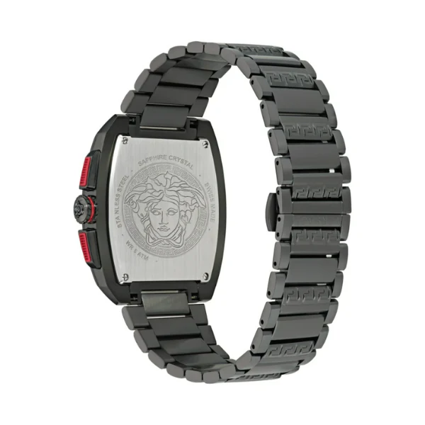 Versace Dominus Black Stainless Steel Black Dial Chronograph Quartz Watch for Gents - VE6H00623 - Image 2