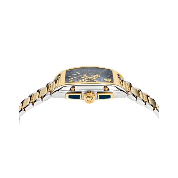 Versace Dominus Two-tone Stainless Steel Blue Dial Chronograph Quartz Watch for Gents - VE6H00723 - Image 2