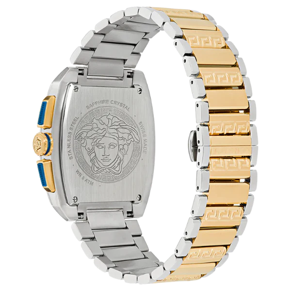 Versace Dominus Two-tone Stainless Steel Blue Dial Chronograph Quartz Watch for Gents - VE6H00723 - Image 3