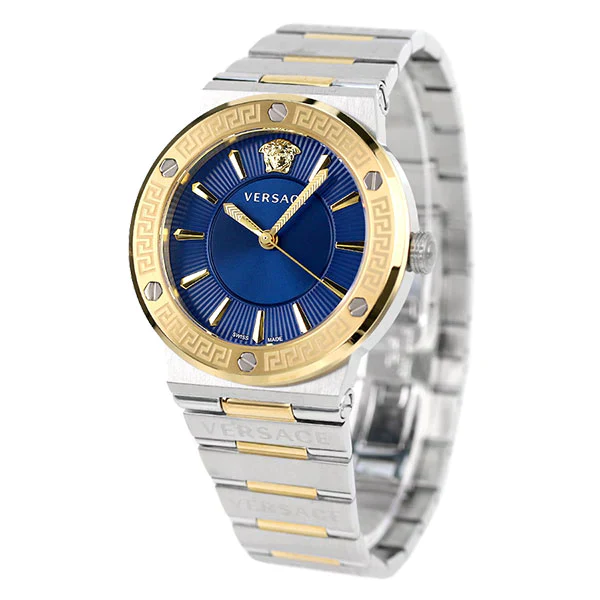 Versace Grace Two-tone Stainless Steel Blue Dial Quartz Watch for Ladies - VEVH01120 - Image 3