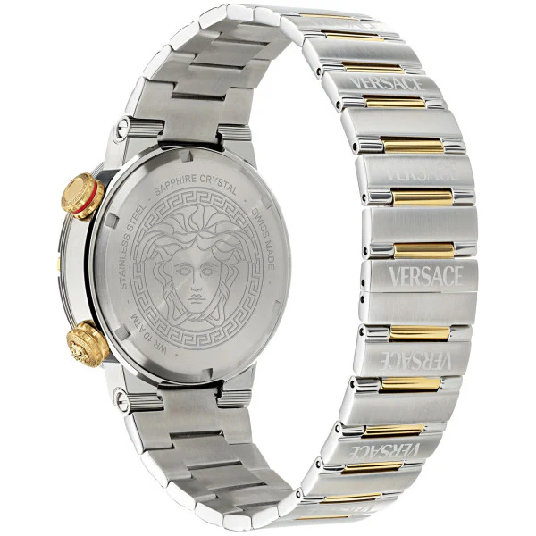 Versace Greca Logo Divers Two-tone Stainless Steel Black Dial Quartz Watch for Gents - VE8G00424 - Image 2