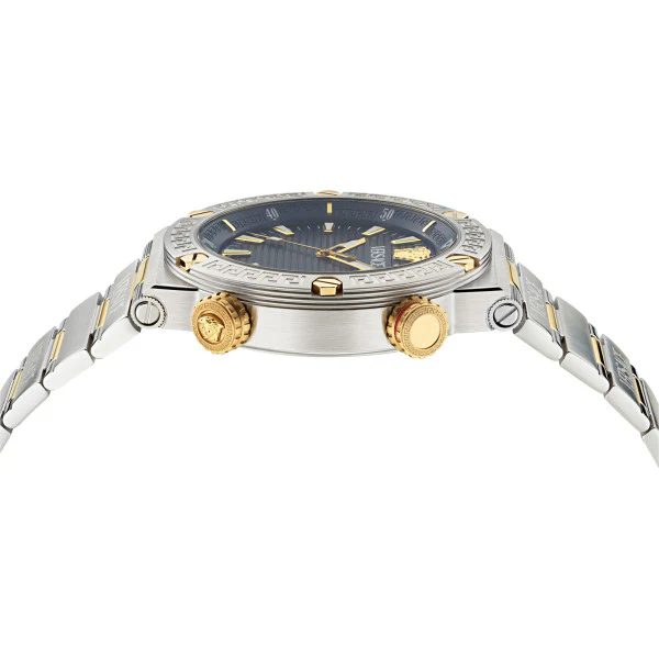 Versace Greca Logo Divers Two-tone Stainless Steel Black Dial Quartz Watch for Gents - VE8G00424 - Image 3