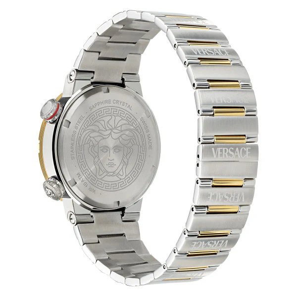 Versace Greca Logo Divers Two-tone Stainless Steel Green Dial Quartz Watch for Gents - VE8G00524 - Image 2