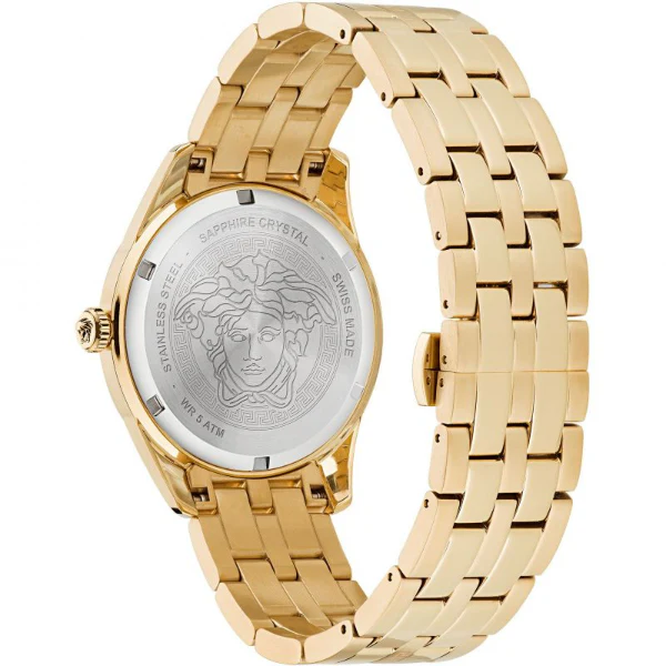 Versace Greca Time Gold Stainless Steel Gold Dial Quartz Watch for Gents - VE3K00522 - Image 7