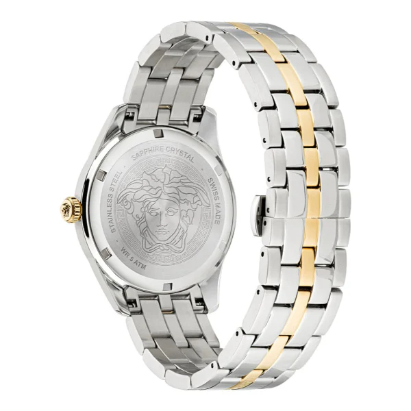 Versace Greca Time Two-tone Stainless Steel Green Dial Quartz Watch for Gents - VE3K00422 - Image 3