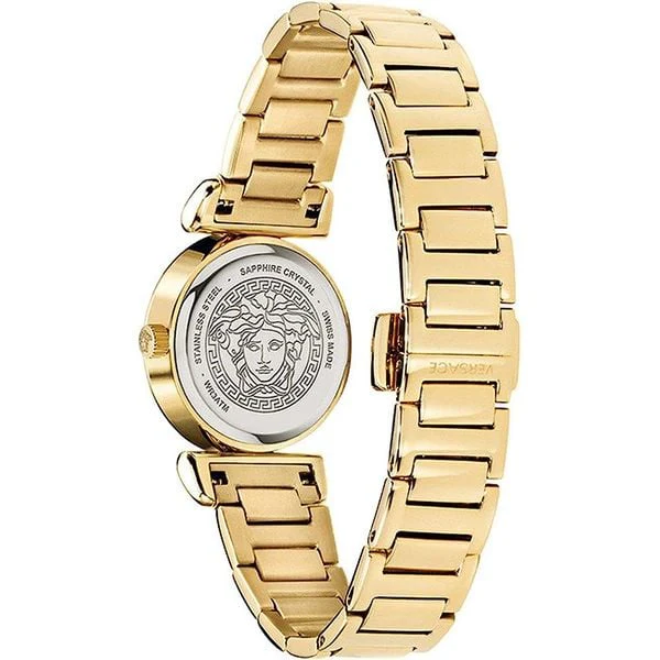 Versace Mini Vanity Gold Stainless Steel Black Dial Quartz Watch for Ladies - VEAA00518 - Image 2