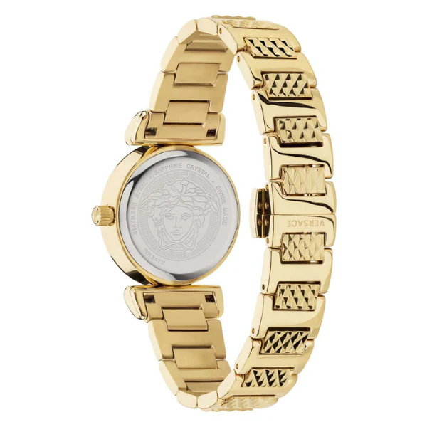 Versace Mini Vanity Gold Stainless Steel Blue Dial Quartz Watch for Ladies - VEAA01420 - Image 2