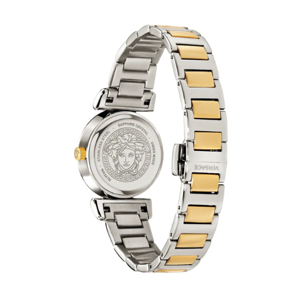 Versace Mini Vanity Two-tone Stainless Steel Silver Dial Quartz Watch for Ladies - VEAA00418 - Image 2