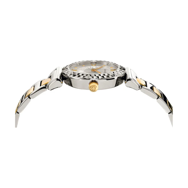 Versace Mini Vanity Two-tone Stainless Steel Silver Dial Quartz Watch for Ladies - VEAA00418 - Image 3