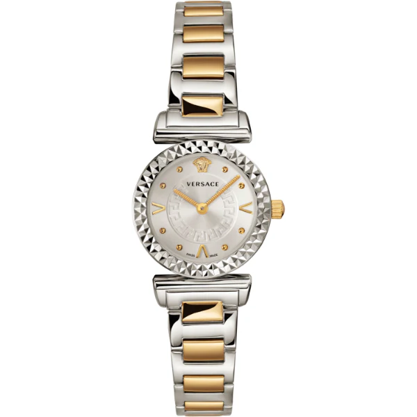 Versace Mini Vanity Two-tone Stainless Steel Silver Dial Quartz Watch for Ladies - VEAA00418 - Image 4
