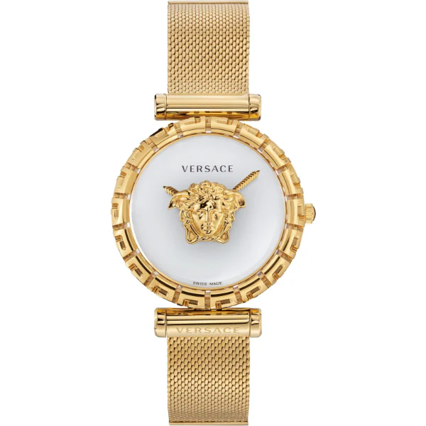 Versace Palazzo Gold Mesh Bracelet White Dial Quartz Watch for Ladies - VEDV00619