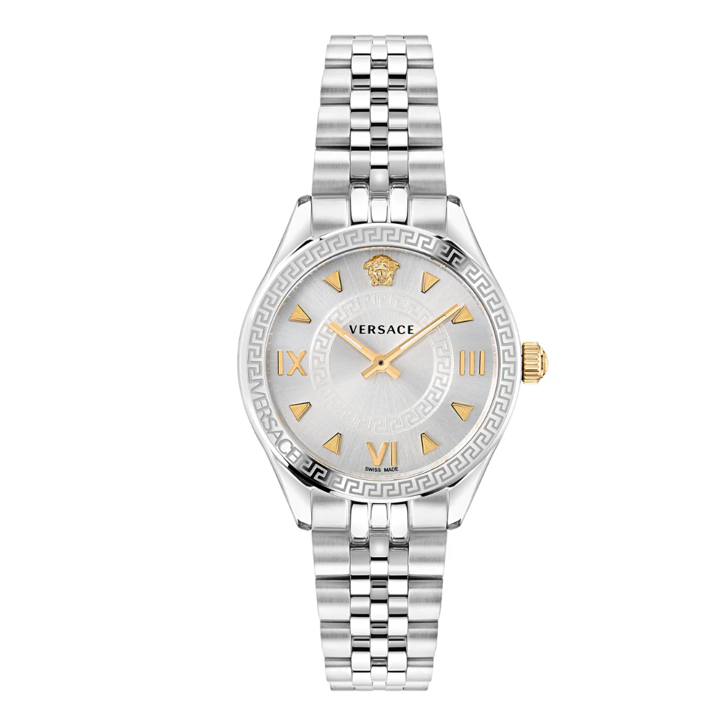 Versace Silver Stainless Steel Silver Dial Quartz Watch for Ladies - VE2S00322