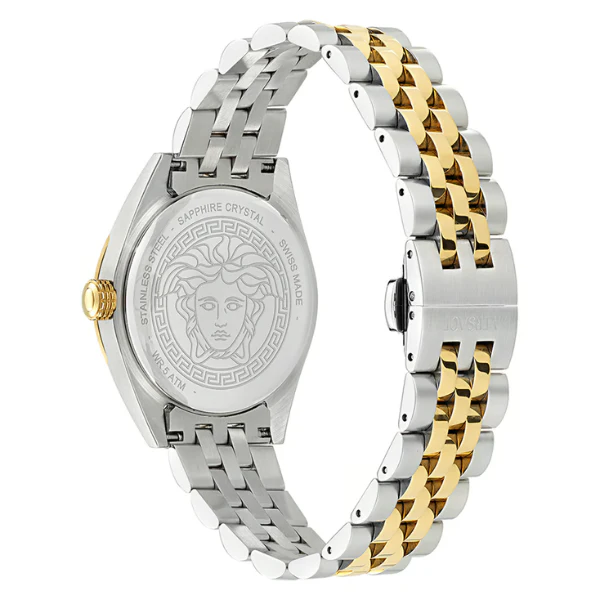 Versace V-Code Two-tone Stainless Steel Tiffany Blue Dial Quartz Watch for Ladies - VE8I00524 - Image 2
