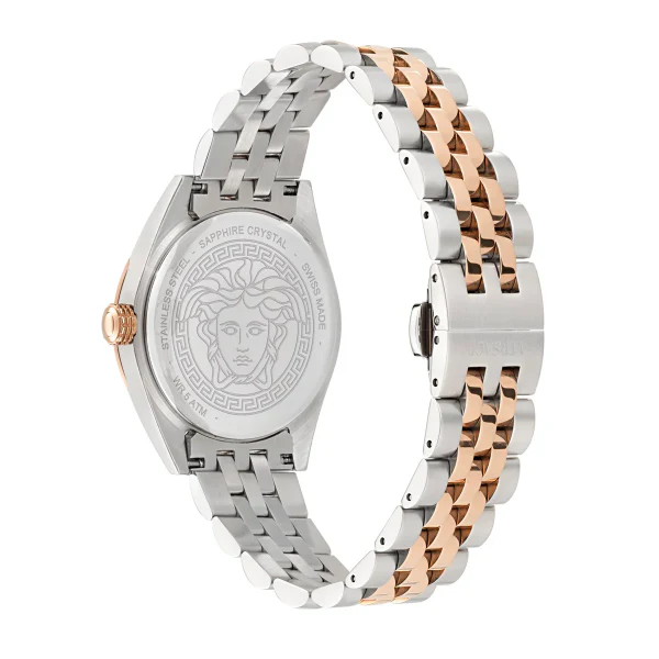 Versace V-Code Two-tone Stainless Steel White Dial Quartz Watch for Ladies - VE8I00624 - Image 2