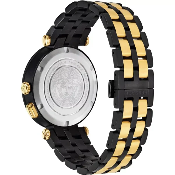 Versace V-Race Two-tone Stainless Steel Black Dial Quartz Watch for Gents - VEBV00619 - Image 2