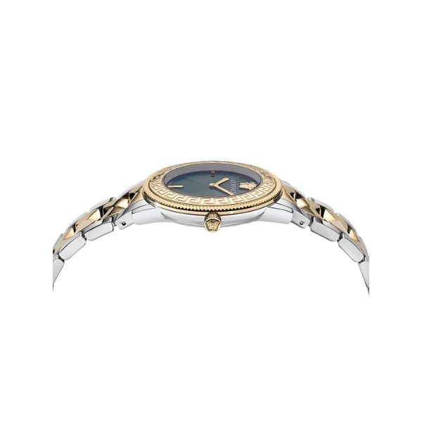 Versace V-Tribute Two-tone Stainless Steel Green Dial Quartz Watch for Ladies - VE2P00522 - Image 3