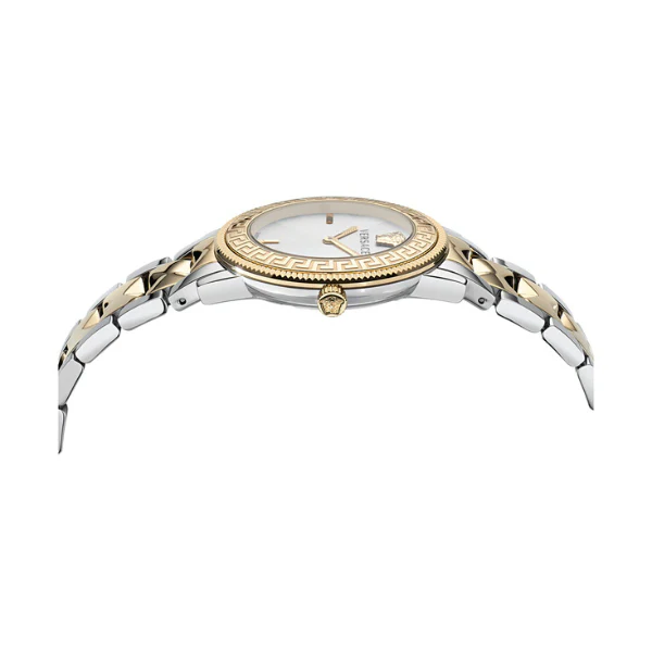 Versace V-Tribute Two-tone Stainless Steel Silver Dial Quartz Watch for Ladies - VE2P00422 - Image 3