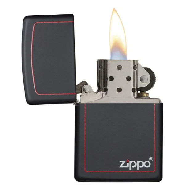 Zippo Classic Black And Red Lighter - Image 2