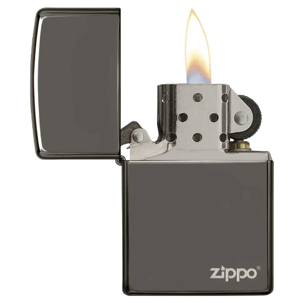 Zippo Classic Black Ice Logo Lighter - Image 2