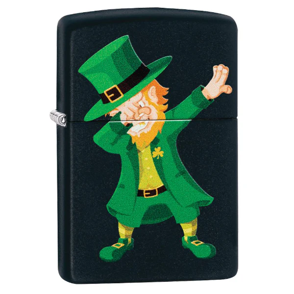 Zippo Dabbing Leprechaun Design Lighter