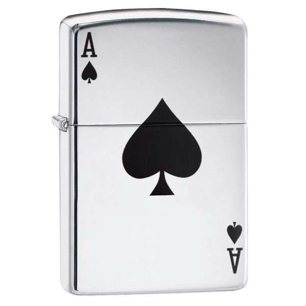 Zippo Lucky Ace High Polish Chrome Lighter