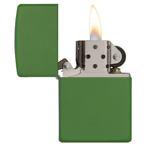 Zippo Moss Green Matte Finish Lighter - Image 2