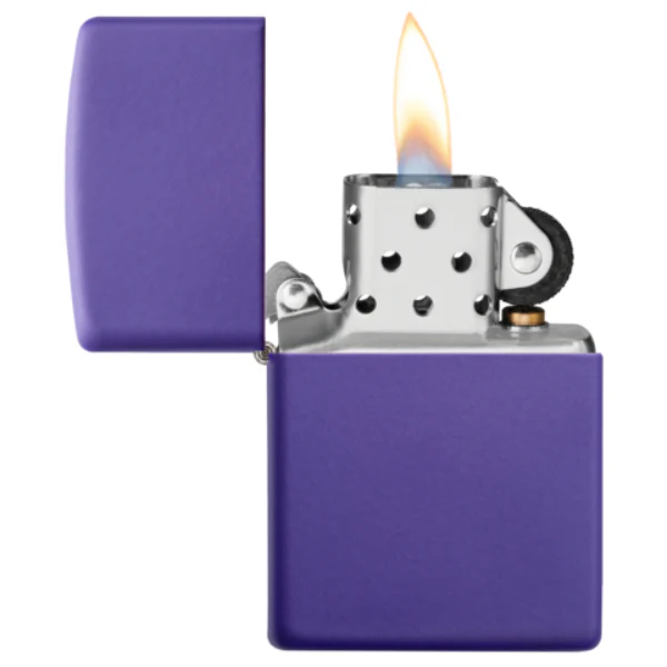 Zippo Regular Purple Matte Lighter - Image 2