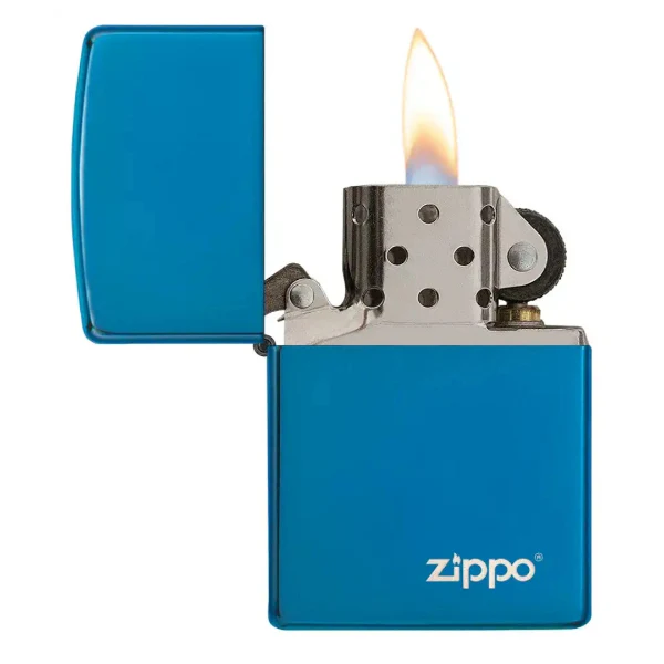 Zippo Sapphire Logo Lighter - Image 2