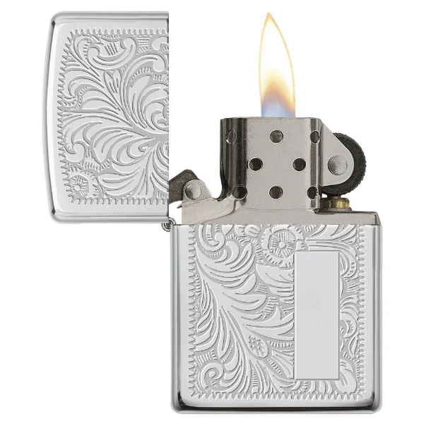Zippo Slim Chrome Venetian Lighter - Image 2