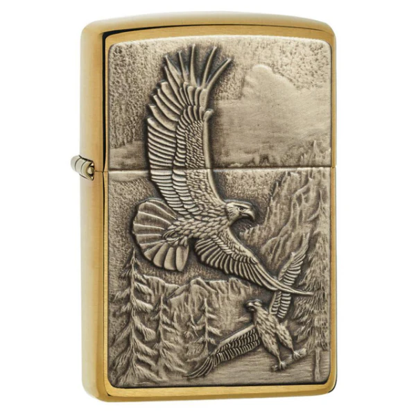 Zippo Where Eagles Dare - Brushed Brass Lighter